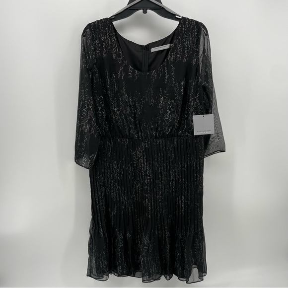 Marc New York Andrew Marc NWT Black Ruffle Dress 14 - Picture 1 of 6